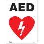 AED Sign - English with Pictogram, 14" x 10"