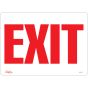 Exit Sign, 10" x 14", English, Adhesive Vinyl