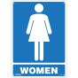 Women's Restroom Sign - 14" x 10" English with Pictogram