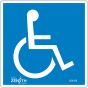 Handicap CSA Standard Safety Sign, 6" x 6", Pictogram