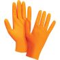8-mil Orange Nitrile Heavyweight Tactile Grip Gloves, Medium