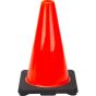 12" Orange PVC Premium Traffic Cone, High Visibility
