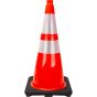 28" Orange PVC Traffic Cone with 4" & 6" Reflective Collars
