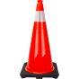 28" Orange PVC Traffic Cone with 4" Reflective Collar