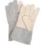 Standard-Duty Grain Cowhide Palm Work Gloves, Gauntlet Cuff