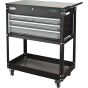 Heavy-Duty 4-Drawer Utility Cart, 18" x 33" x 39", Black