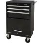 Industrial Tool Cart, 3 Drawers, Black, 29.8" W