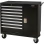 8-Drawer Industrial Tool Cart, 44.3" W, Black Steel