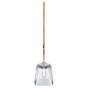 Aluminum Scoop Shovel, Straight Wood Handle, 45-3/4" Length