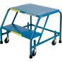 2-Step Rolling Ladder, 18" Width, 19" Platform, Steel