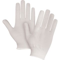 Premium String Knit Gloves, Cotton/Nylon — Shell Material: Cotton/Nylon, Coating: Non-Coated, Colour: White — Supply Solution