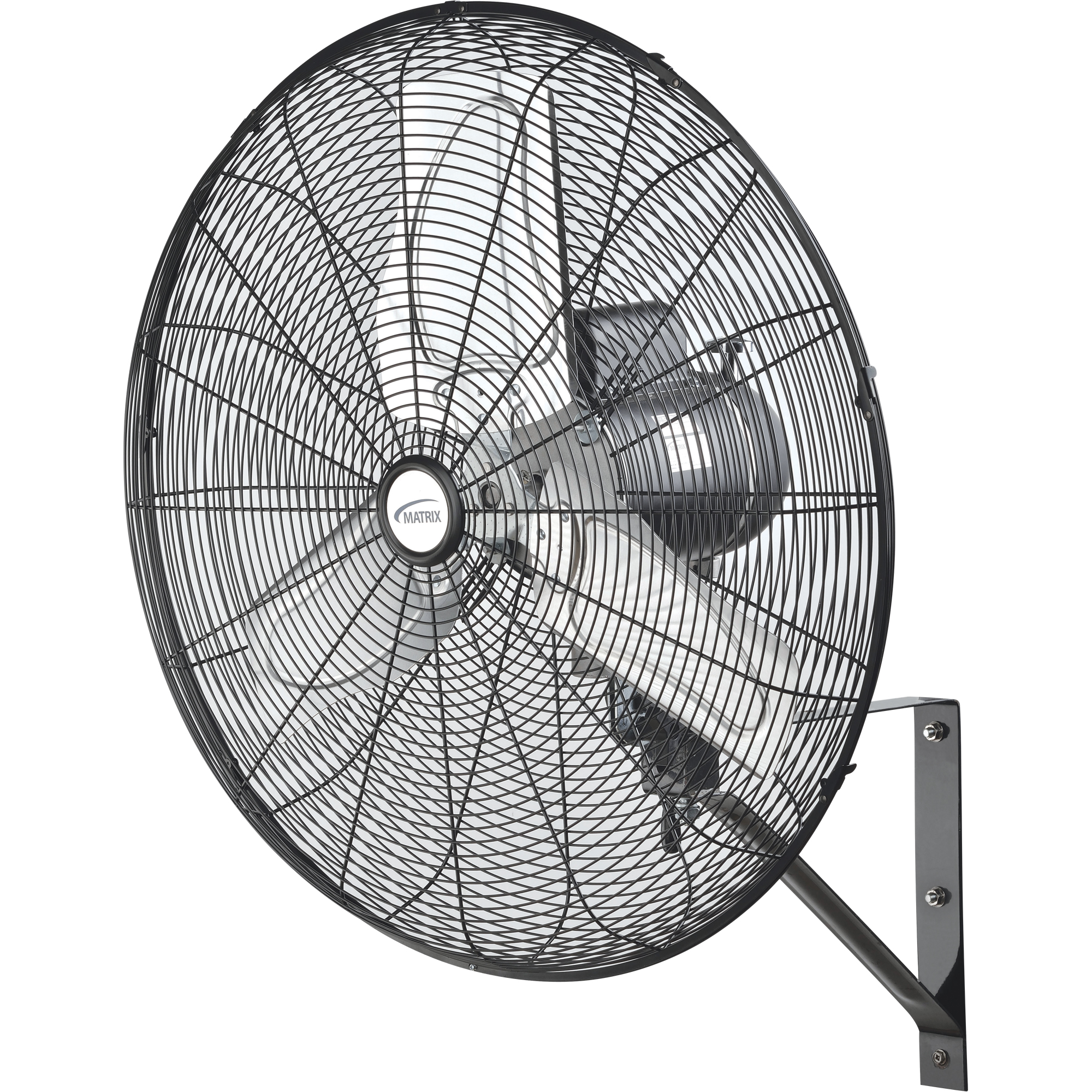 24" Industrial Oscillating Wall Fan, 2-Speed, All-Metal