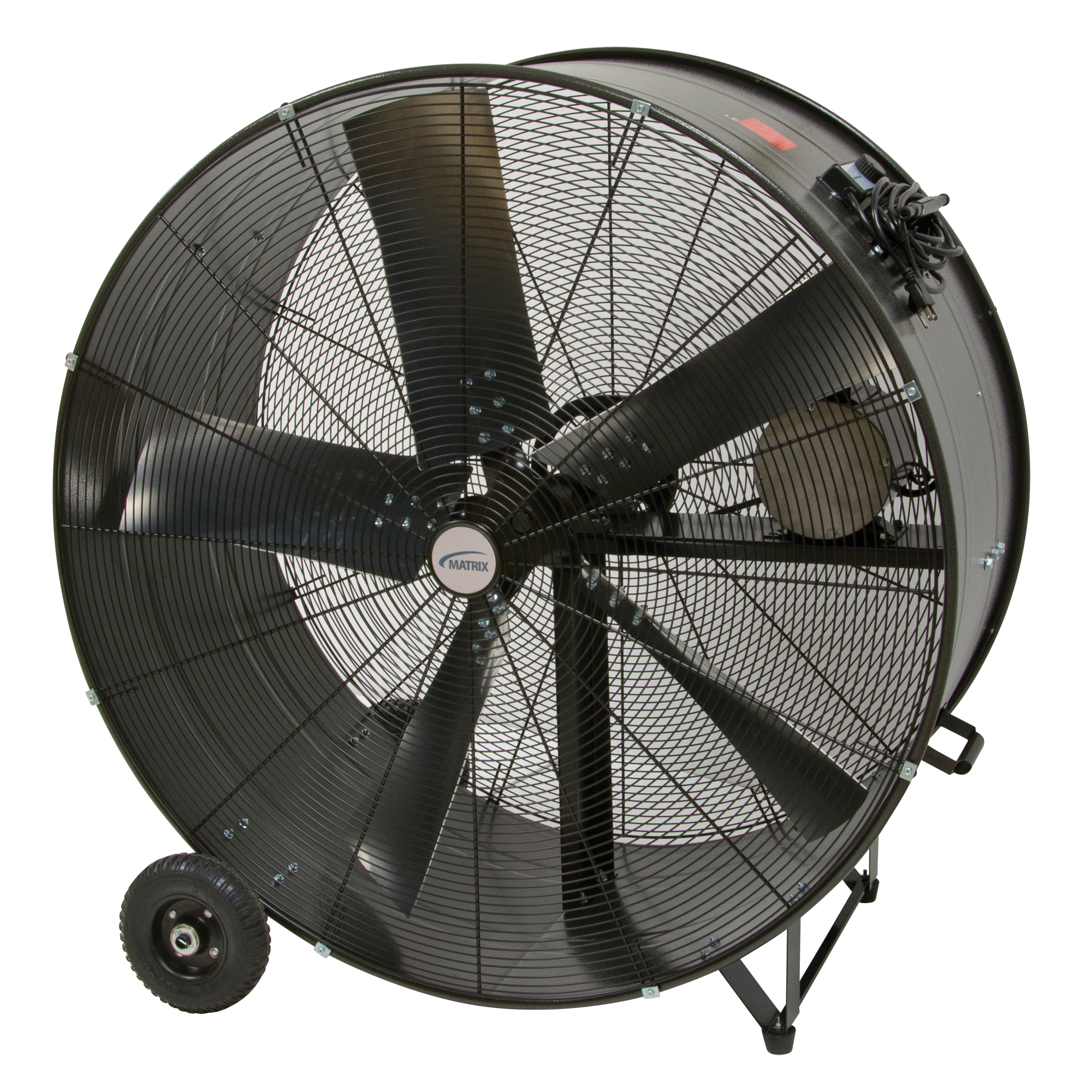 Heavy-Duty 42" Fixed Belt Drive Industrial Drum Fan, 2-Speed