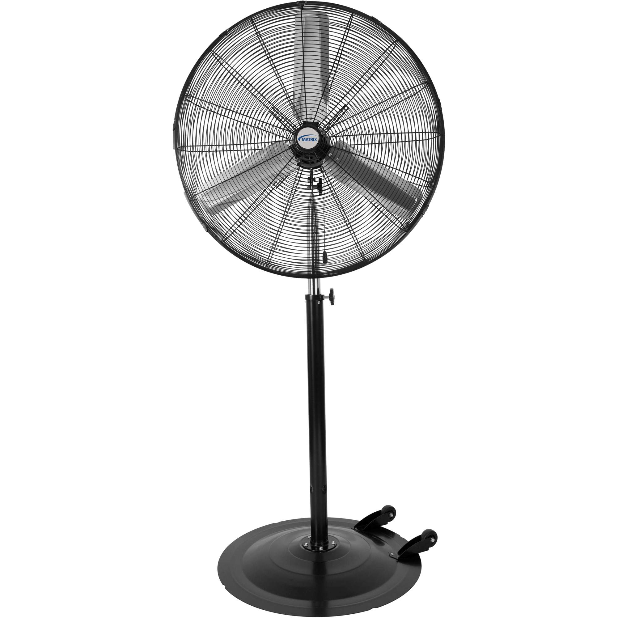 30" Industrial Pedestal Fan with Casters, 3-Speed, Non-Oscillating
