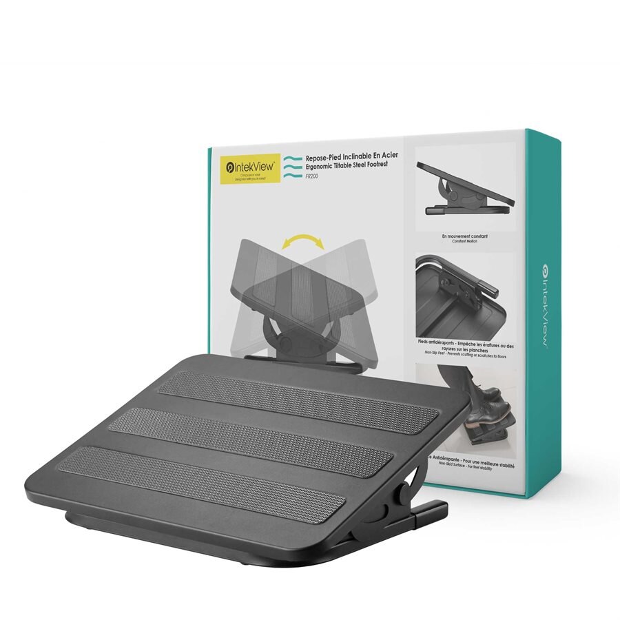 Repose-pieds ergonomique IntekView FR200 avec plateforme inclinable