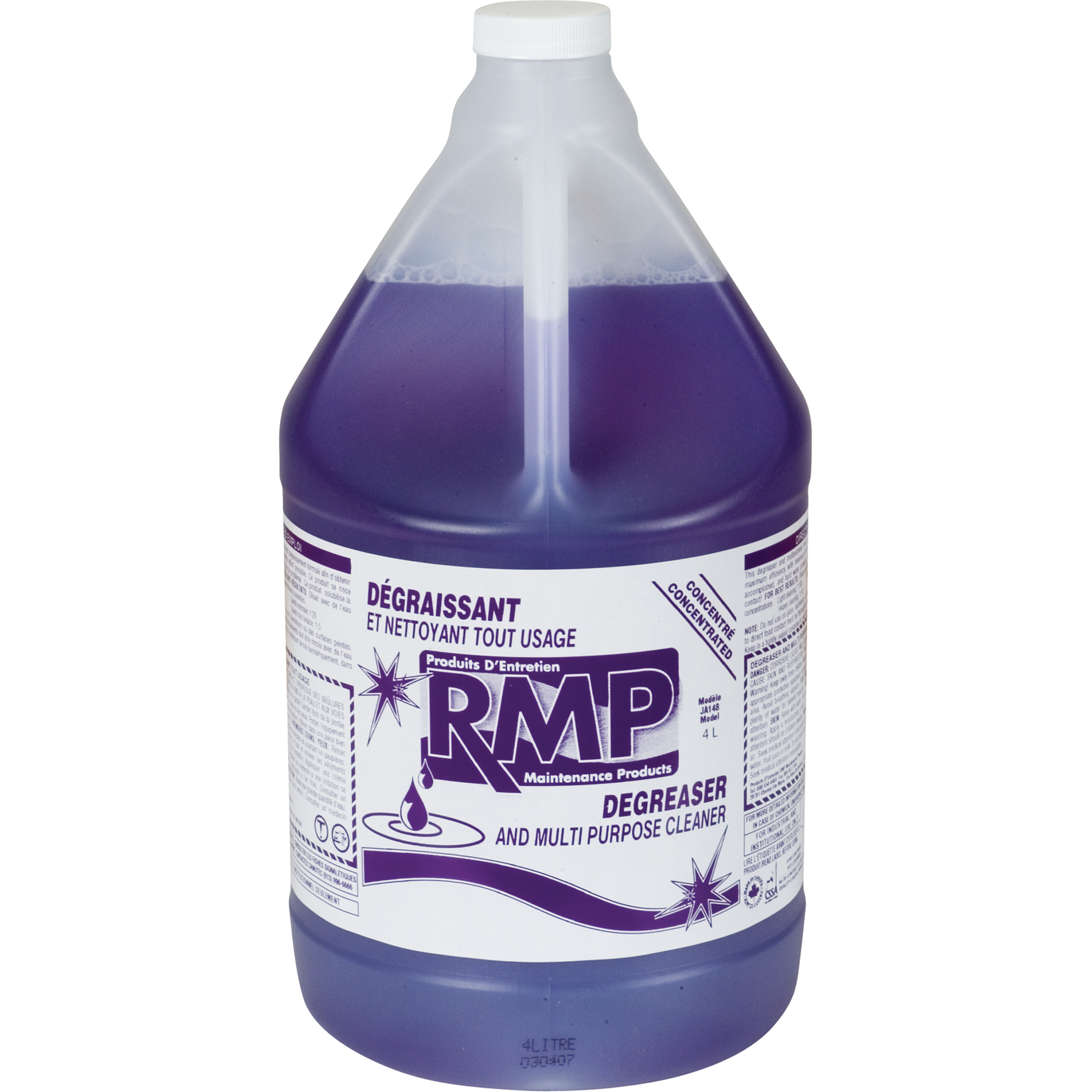Cruche de nettoyant et dégraissant 4L sans phosphate