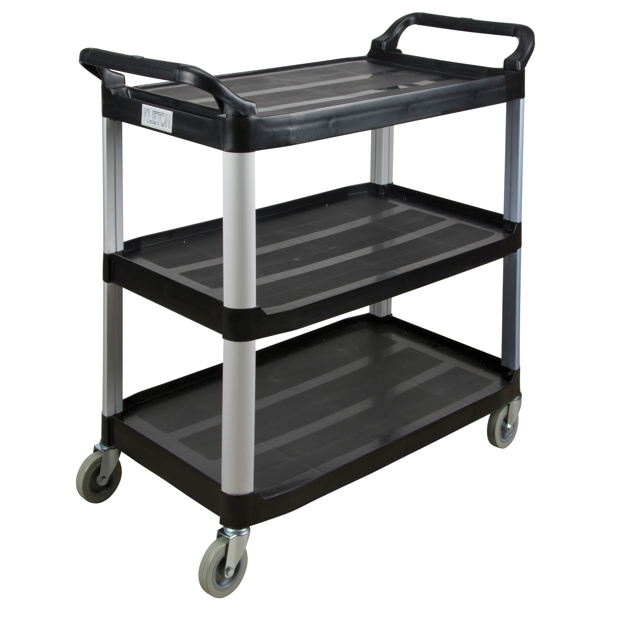 3-Tier Utility Cart, 250 lbs Capacity, 19.75" x 37.5" x 40.25"