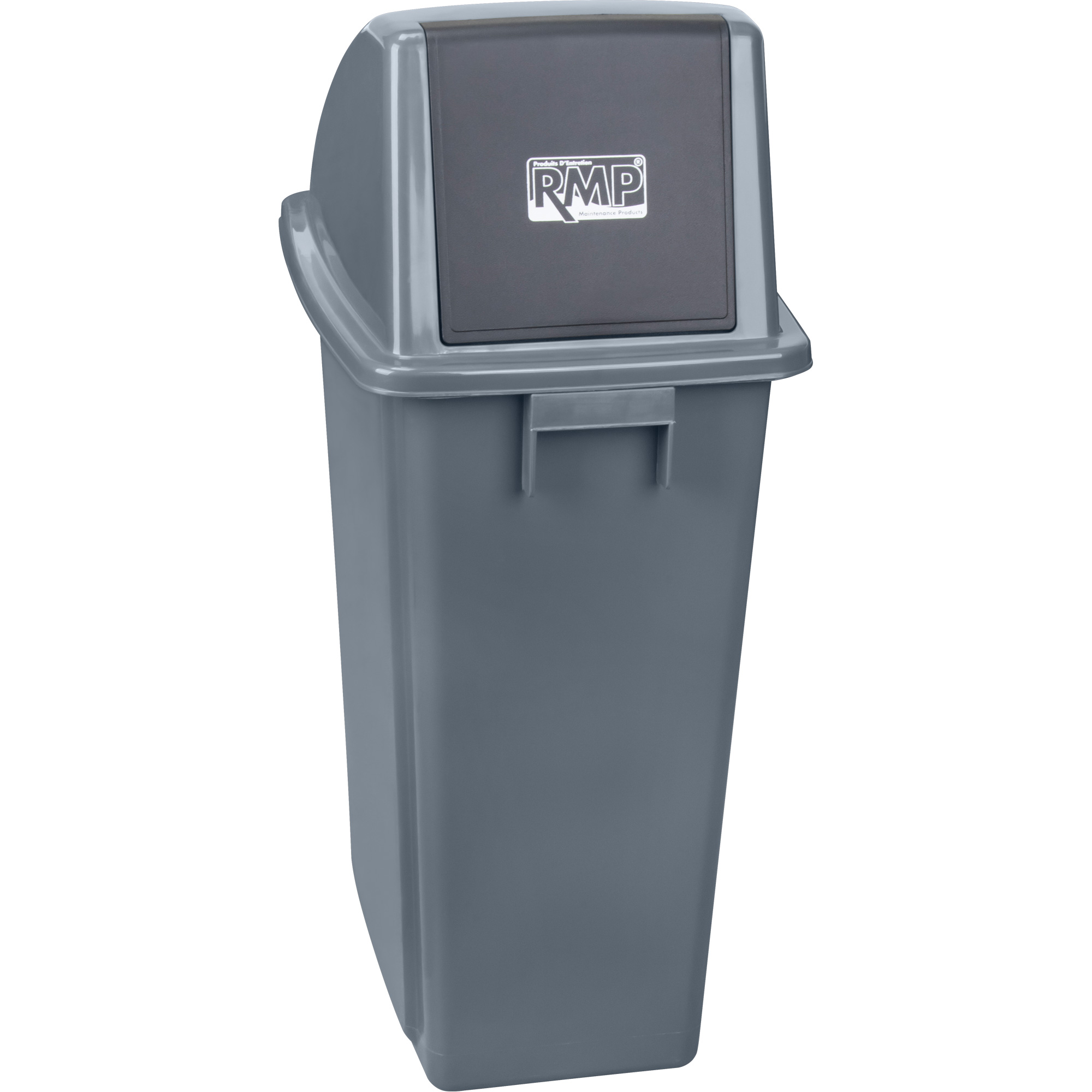 15 US Gallon Plastic Garbage Can with Lid & Handle