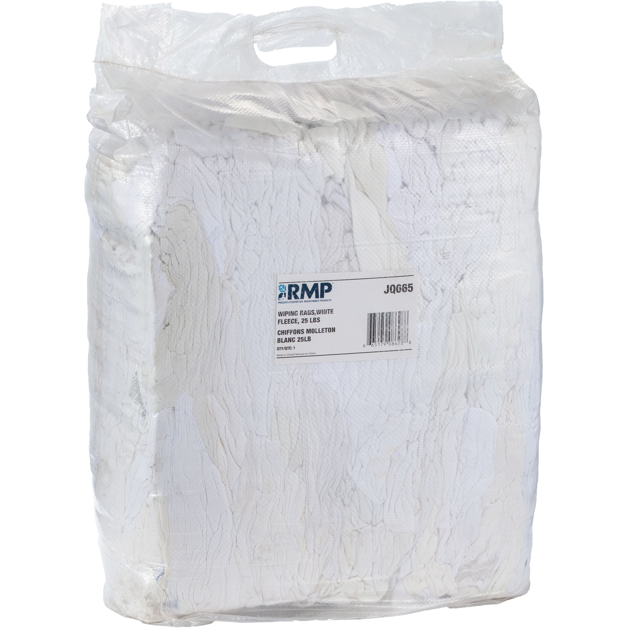 Chiffons en molleton, Blanc, 20 lb