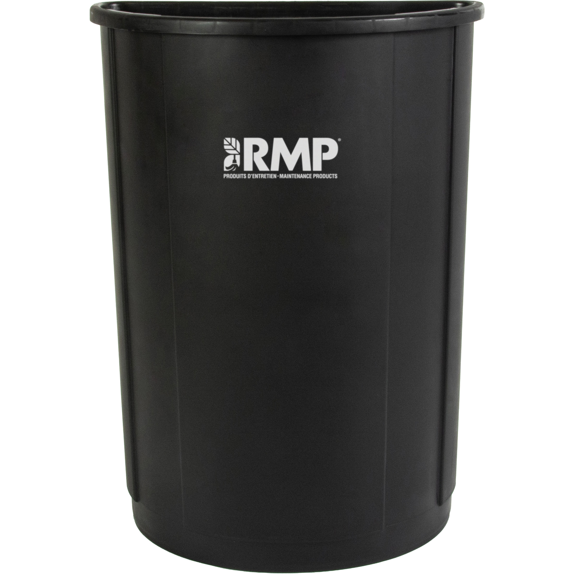 21 US gal Half-Round Polyethylene Garbage Bin