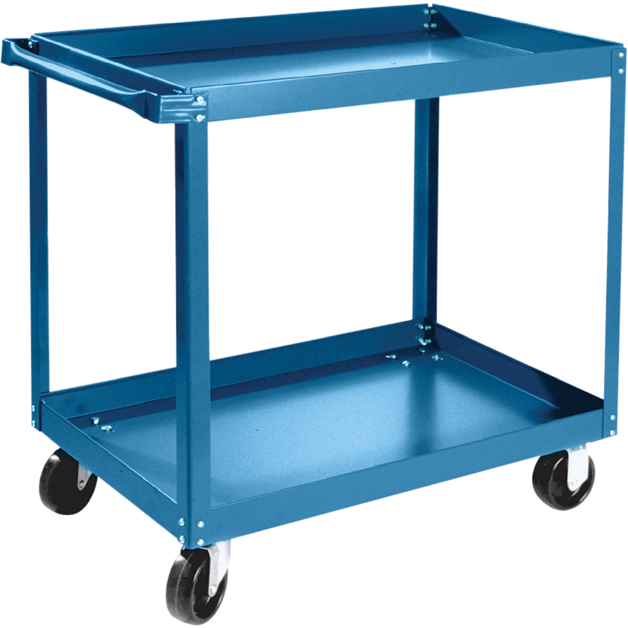 2-Tier 16-Gauge Steel Shelf Cart, 18" W x 30" D, 900 lb Capacity