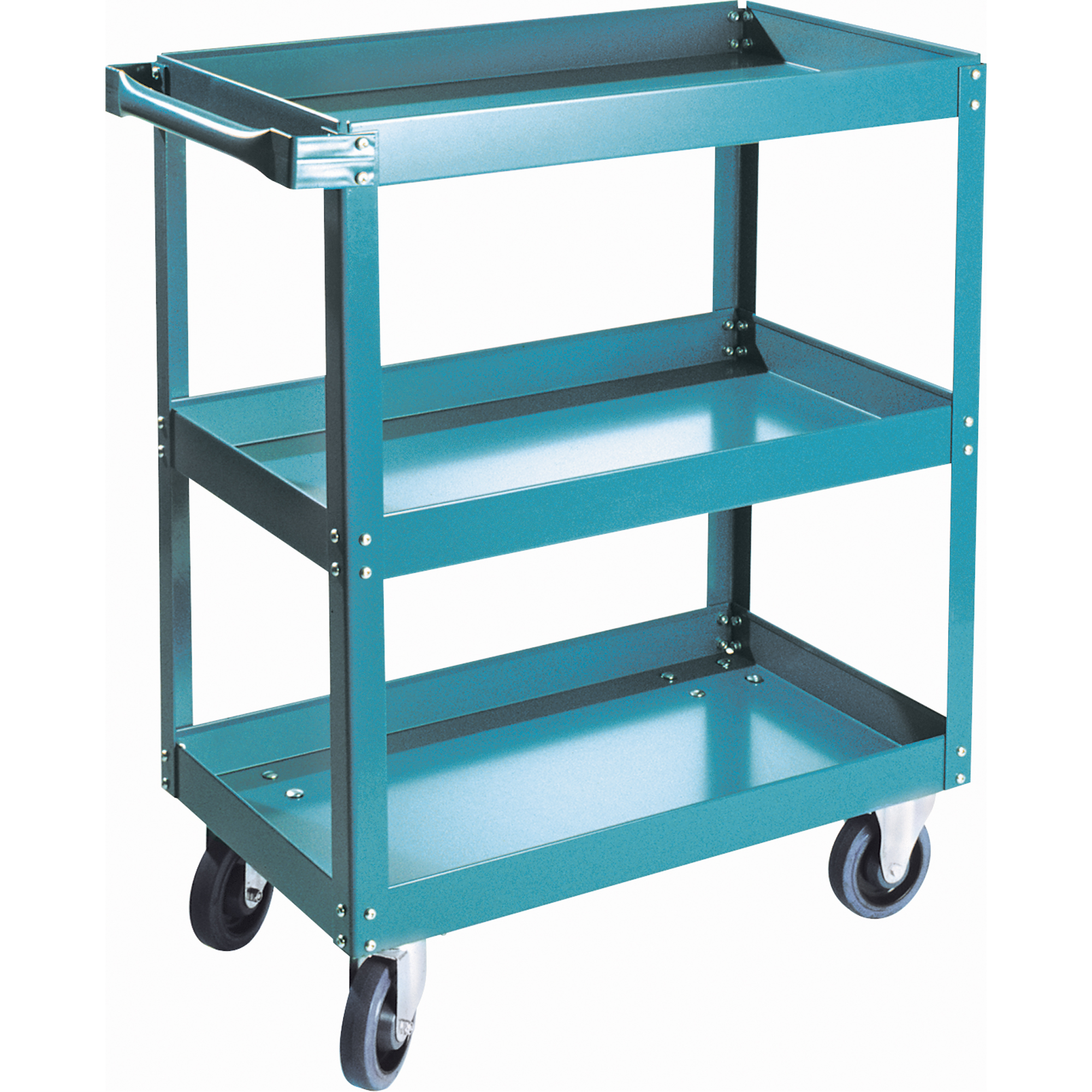 3-Tier Heavy-Duty Shelf Cart, 24" W x 36" D, 900 lbs Capacity