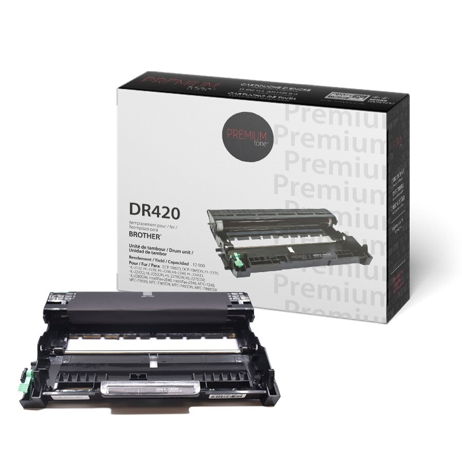 Unité de tambour compatible Brother DR420 - Noir, 12 000 pages