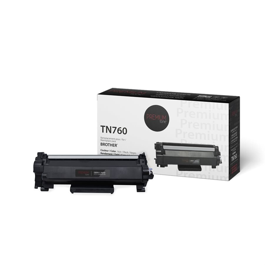 Cartouche de toner noir pour Brother TN760 – 3000 pages