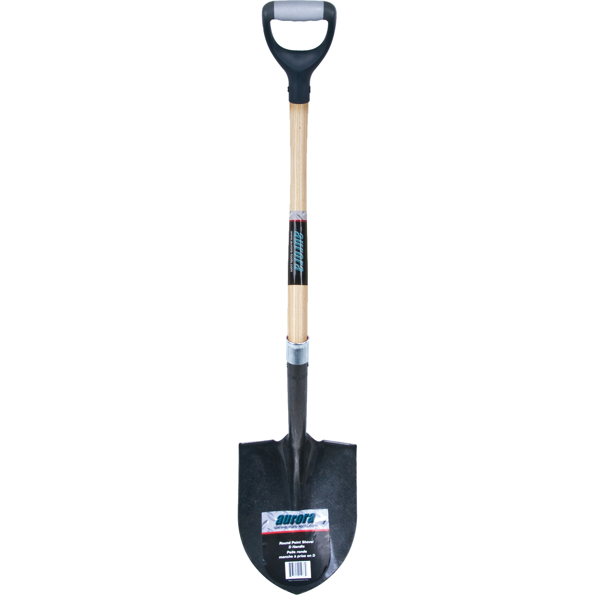 Heavy-Duty Round Point Shovel, 12-Gauge Carbon Steel