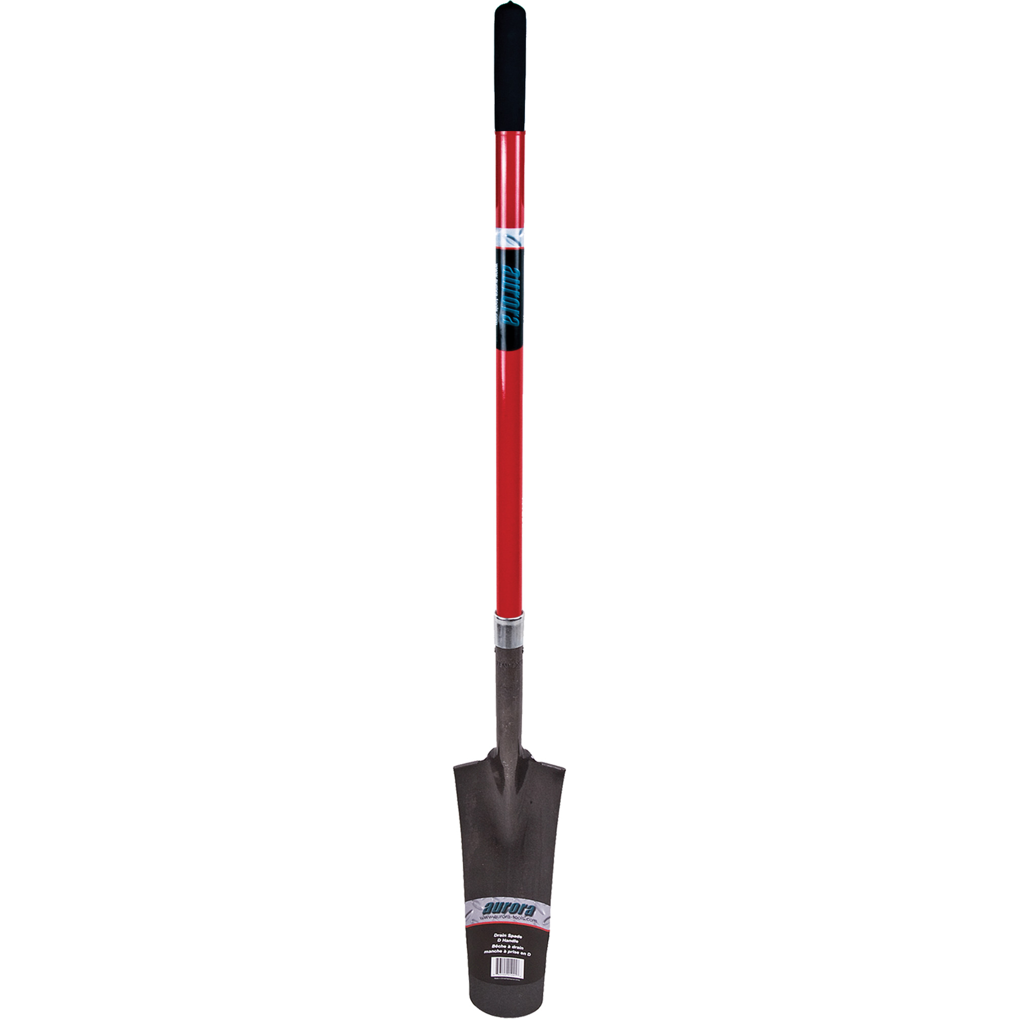 Bêche de drainage robuste, acier au carbone de calibre 12, lame de 16" x 6"