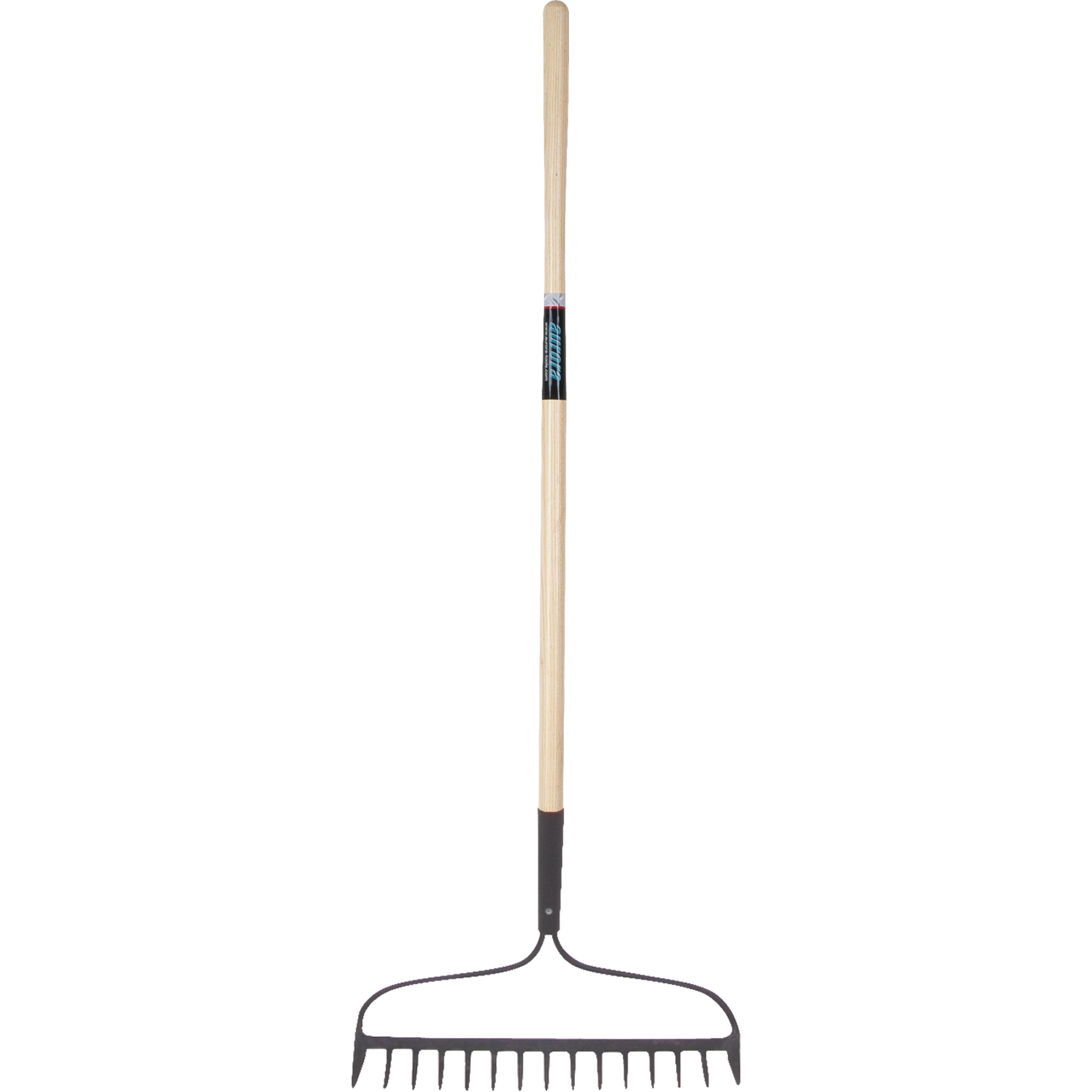 Heavy-Duty Bow Rake, 15 Tines, 15" Head, 58" Wood Handle