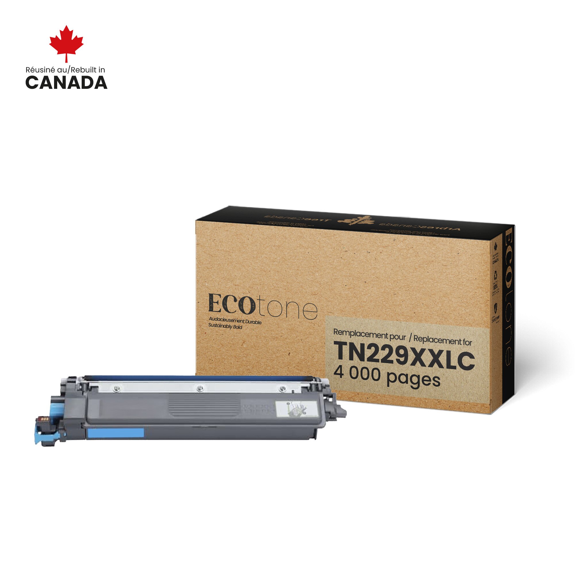 Ecotone Cyan Remanufactured Toner for Brother TN229XXLC