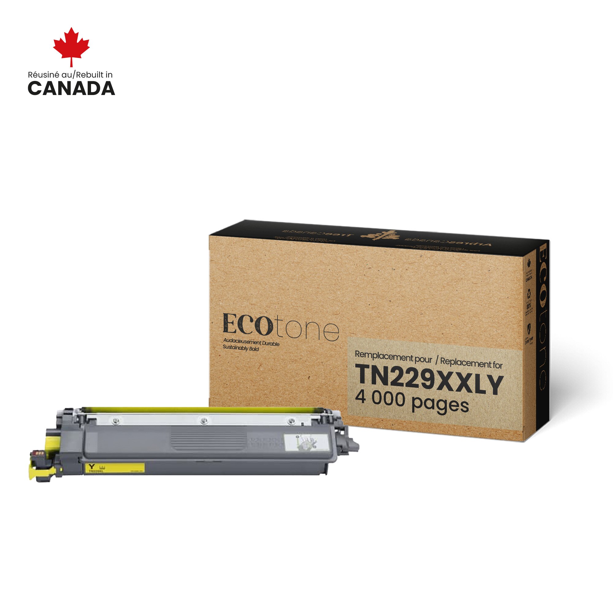 Ecotone Yellow Remanufactured Toner Cartridge TN229XXLY