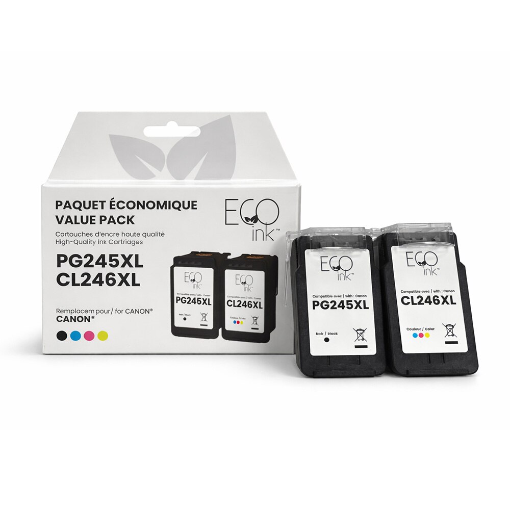 Cartouche d'encre Canon PG245XL/CL246XL remise à neuf CMYK