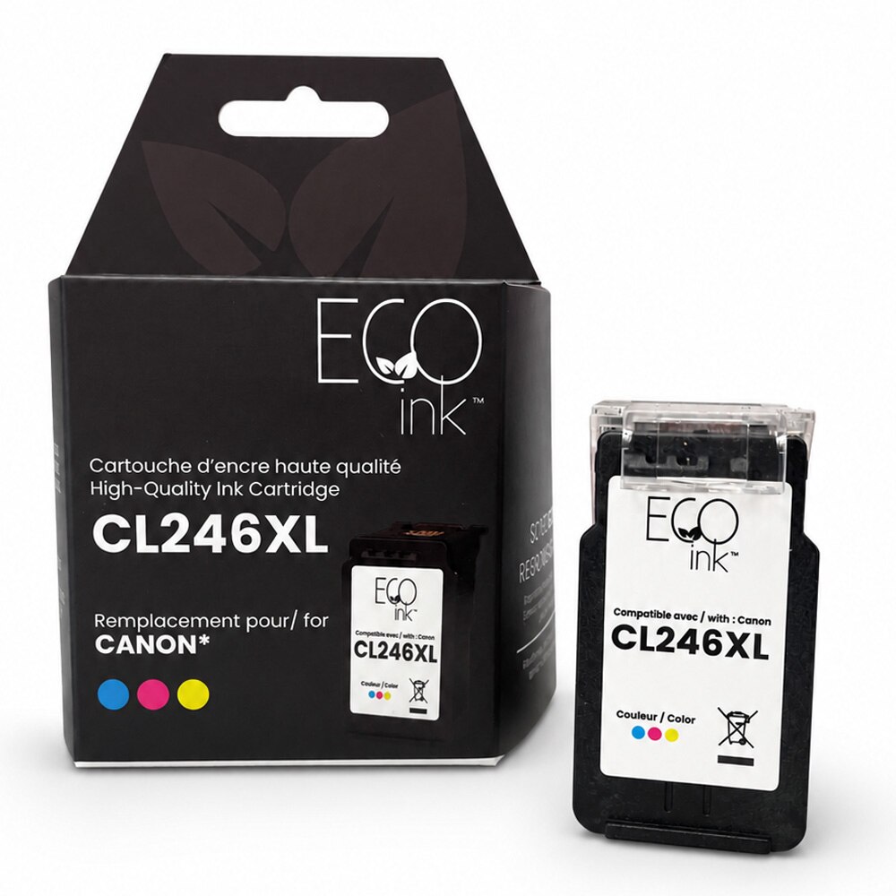 Cartouche d'encre tri-couleur Canon CL246XL remise à neuf