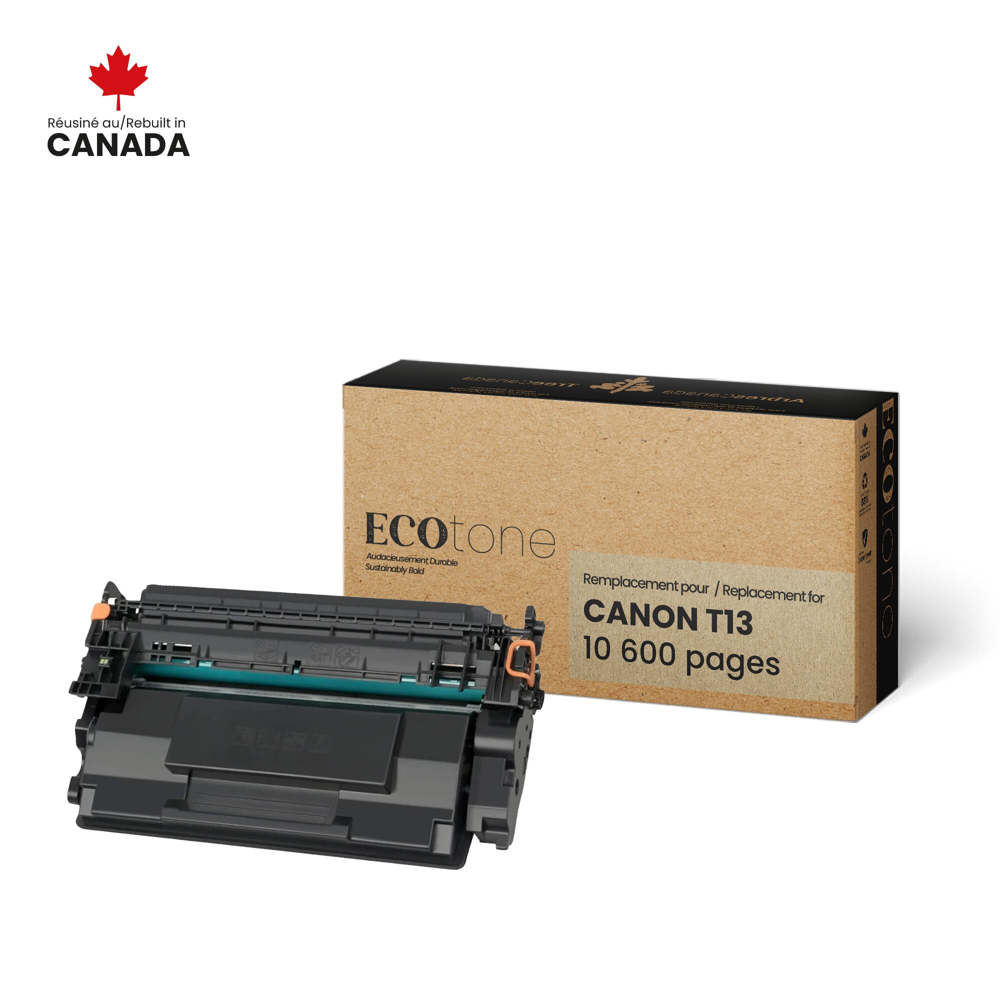 Ecotone RCAT13 Cartouche de toner noir Canon T13 remise à neuf