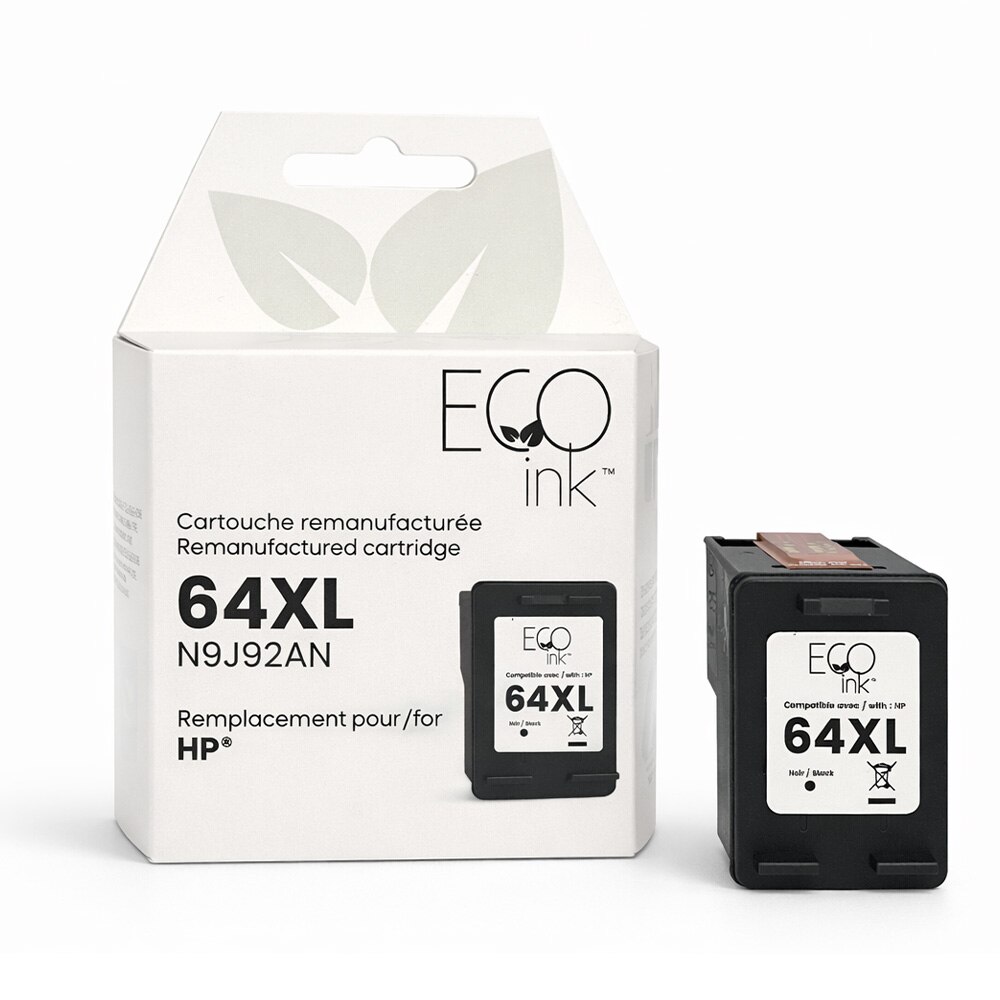 HP 64XL Cartouche d'encre noire remise à neuf N9J91AN