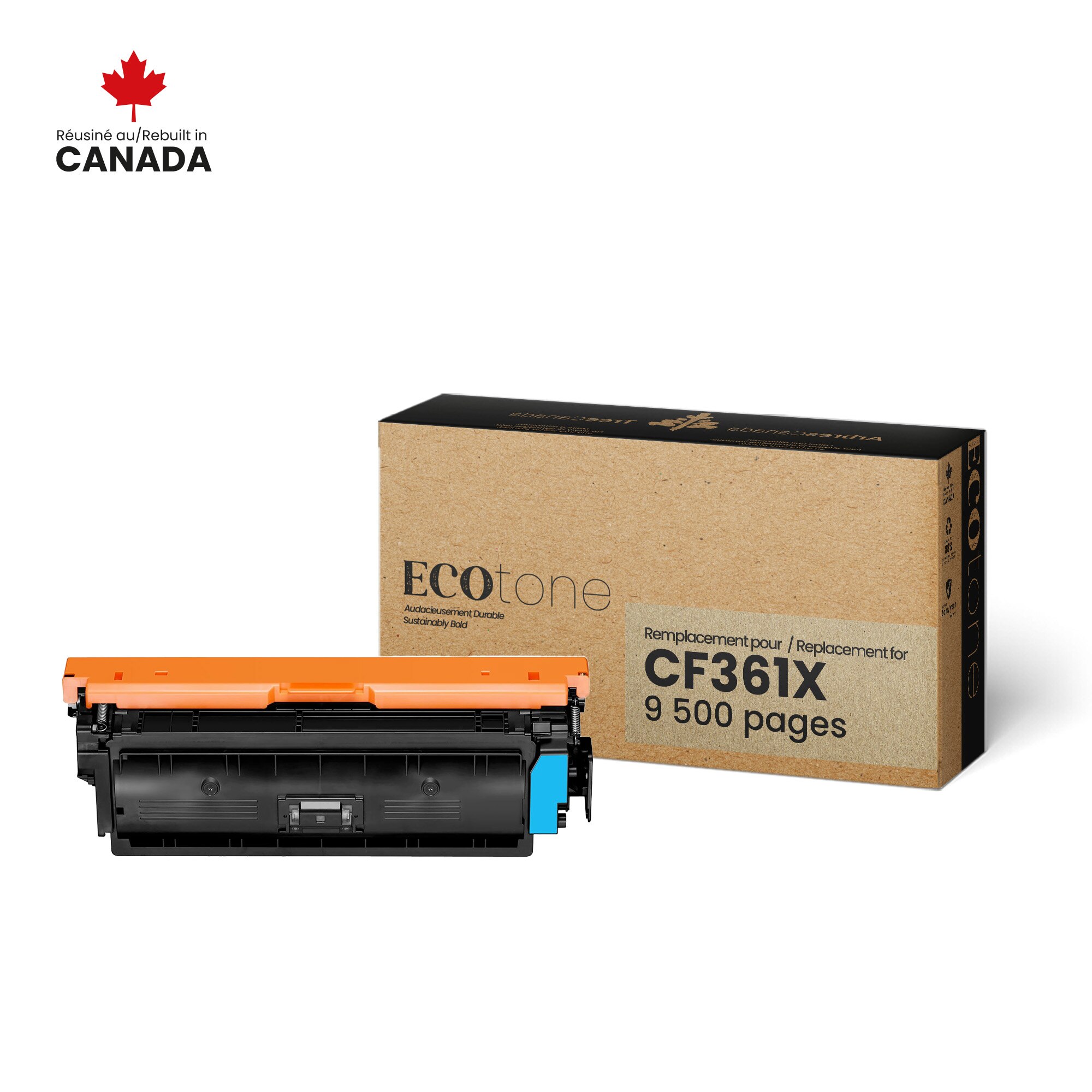 Cartouche de toner cyan HP CF361X 508X remise à neuf