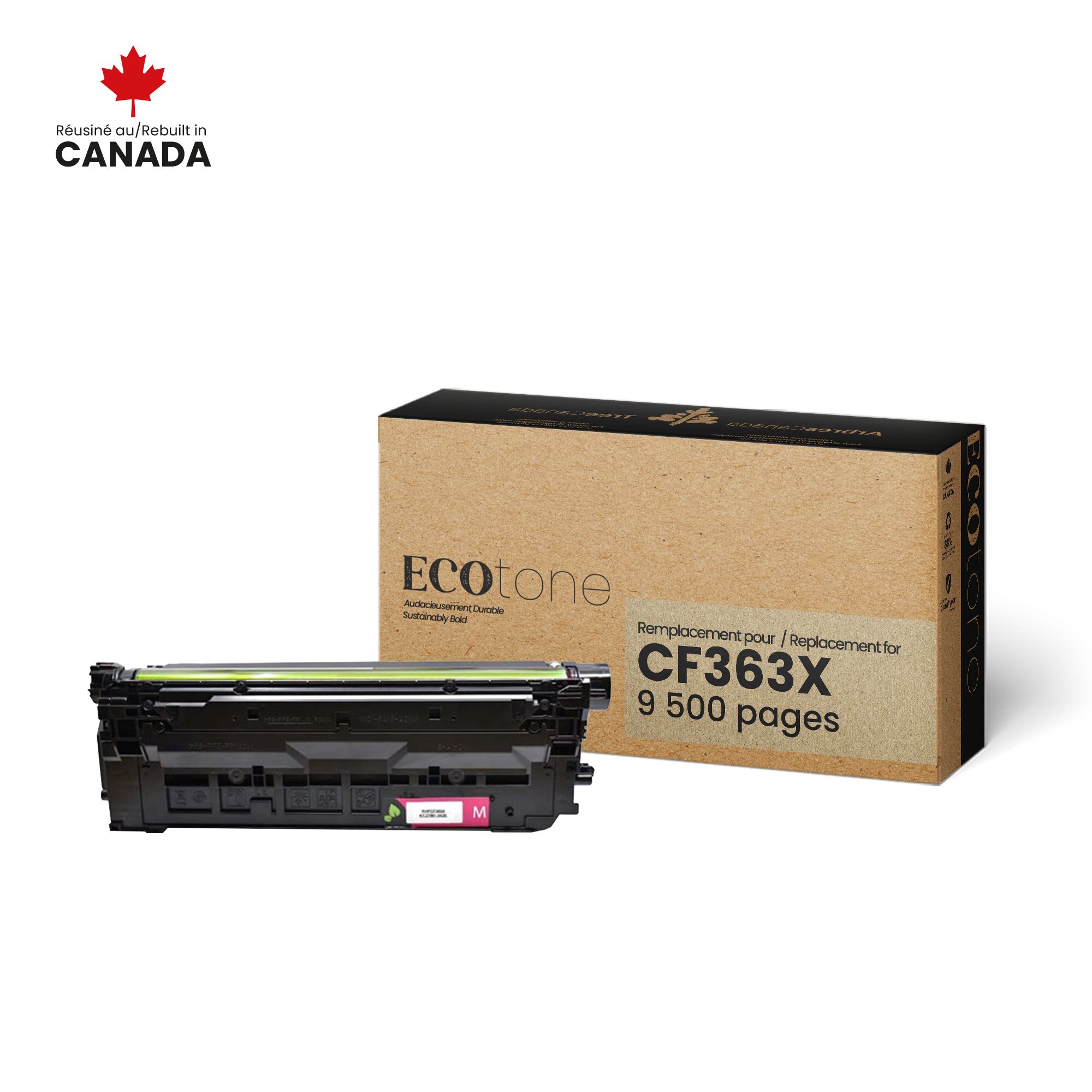 Cartouche de toner magenta remanufacturisée HP CF363X 508X