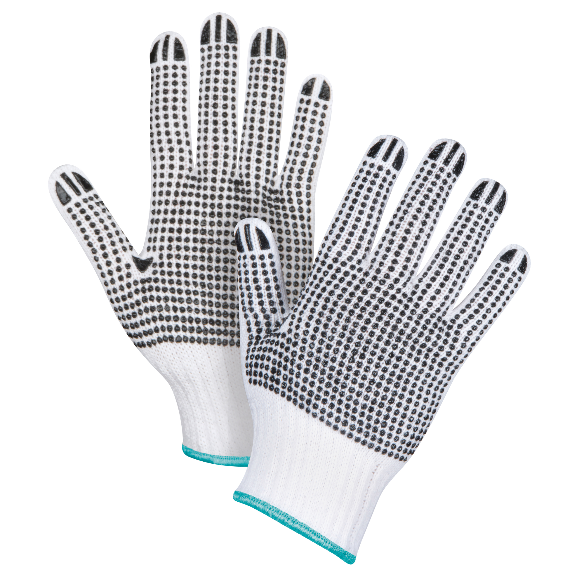 7 Gauge Poly/Cotton Double-Sided Dotted Knit Gloves, XL