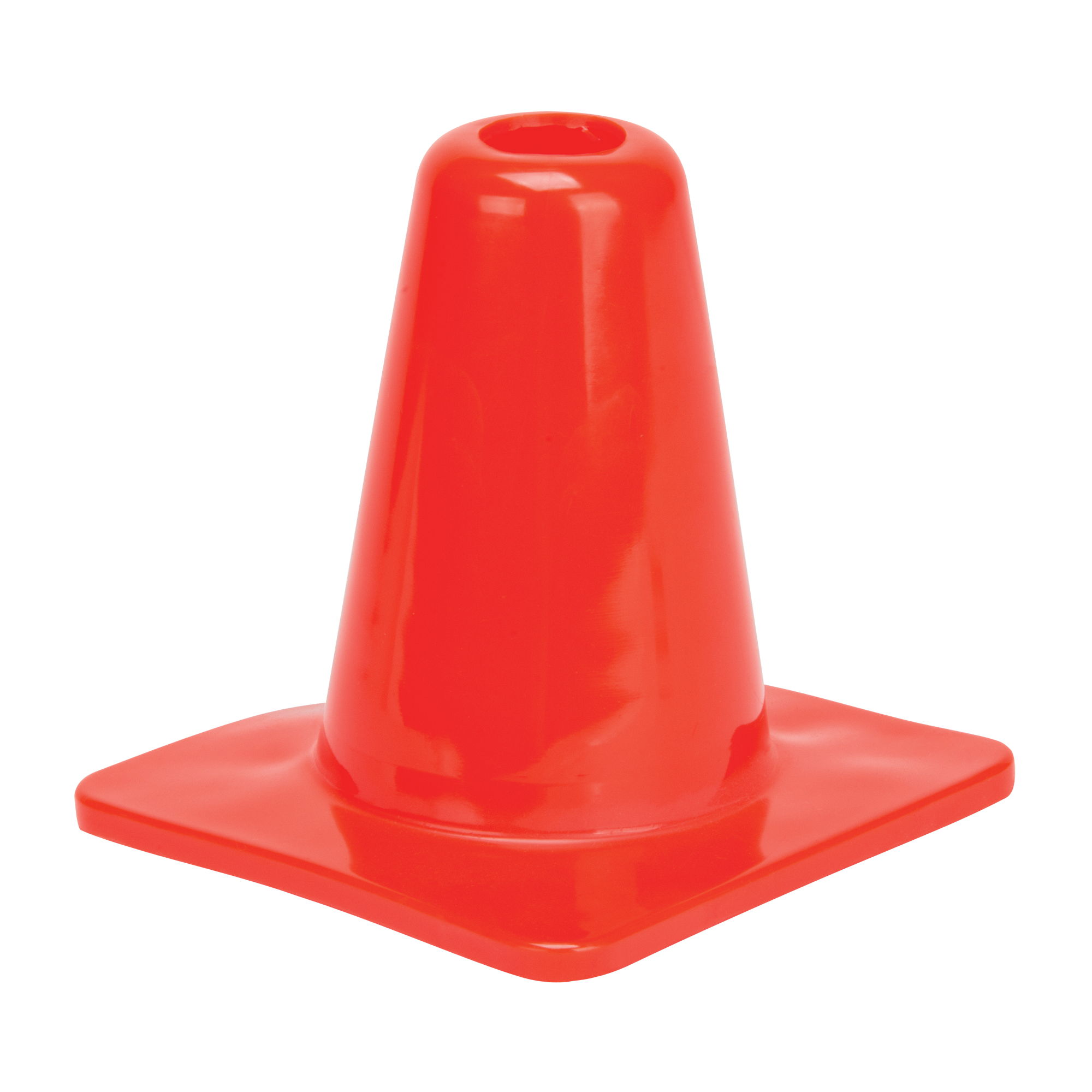 6" Orange PVC Traffic Cone - Flexible & Durable
