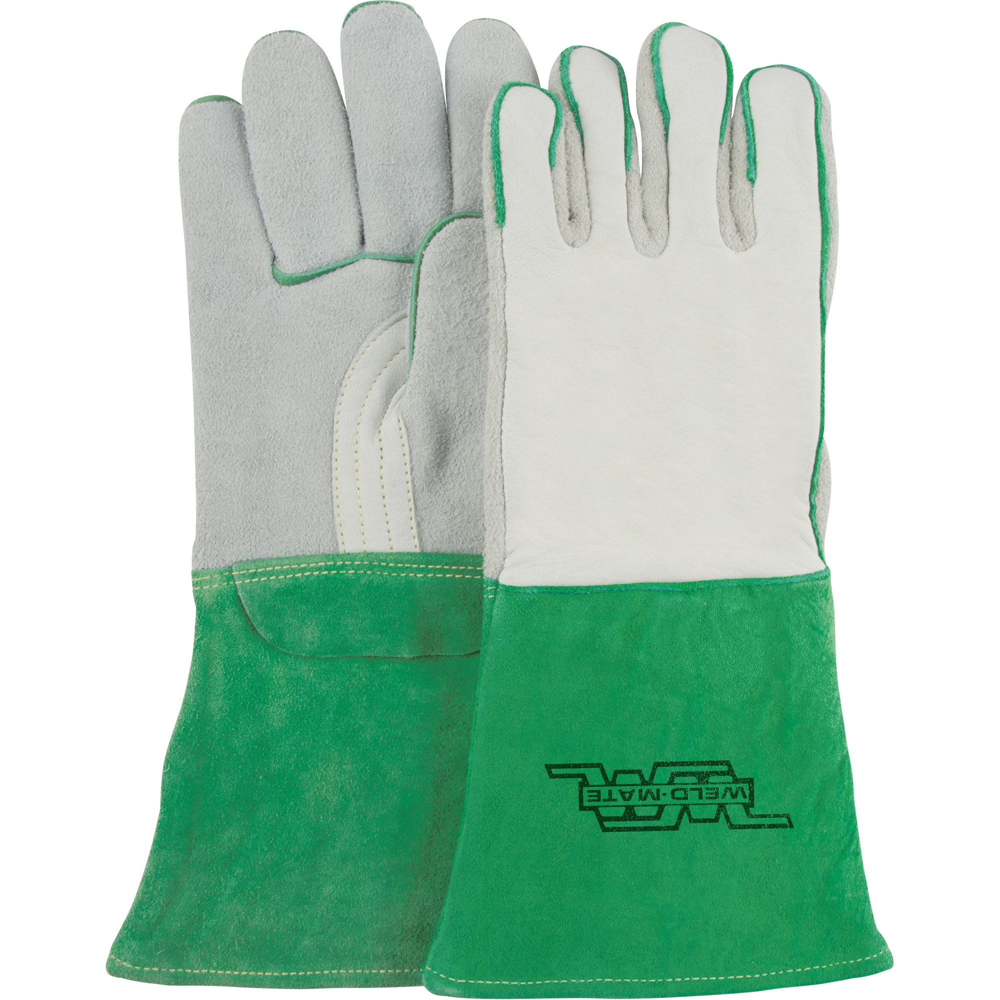 Heavy-Duty Split Cowhide Welding Gloves, 6-inch Gauntlet