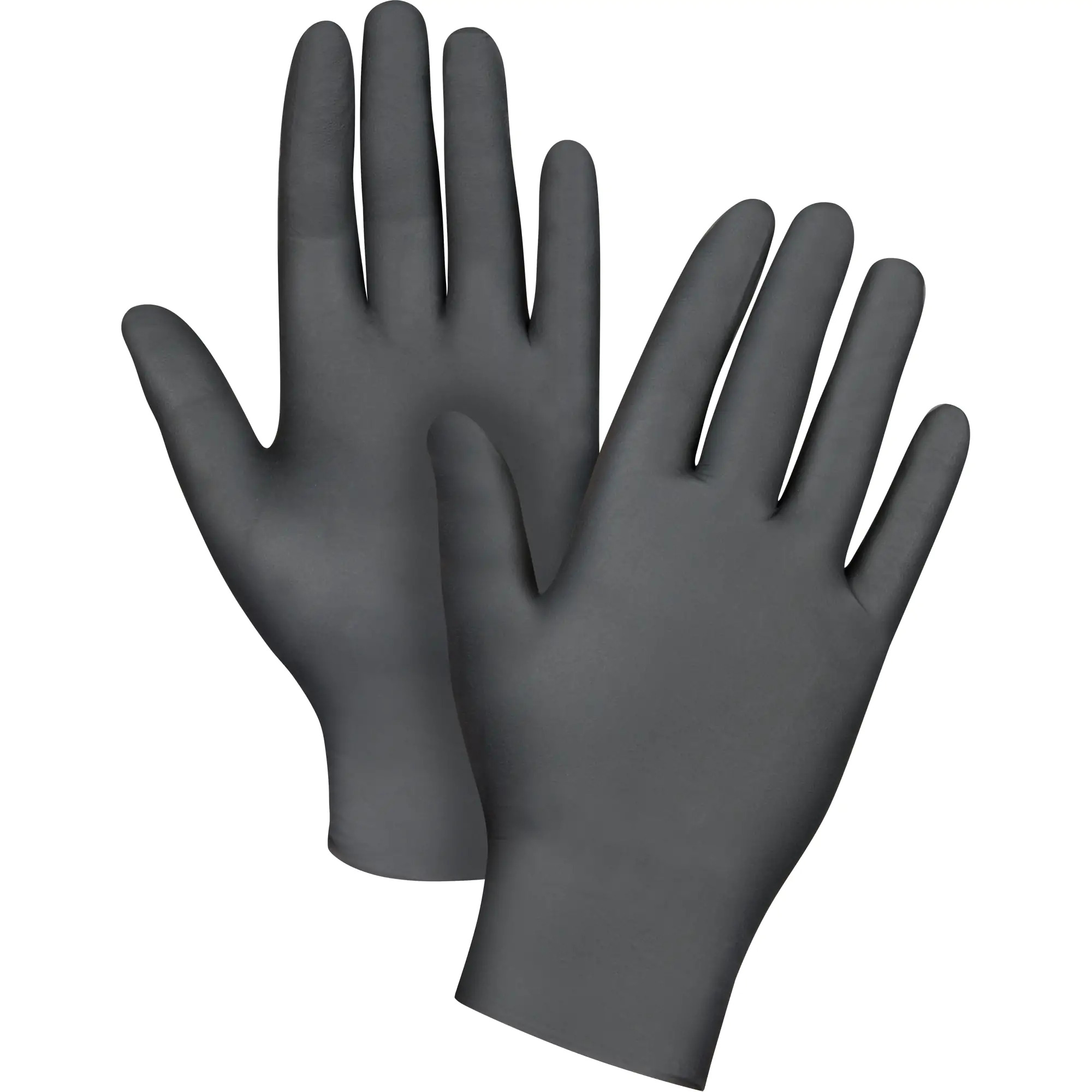 Nitrile Disposable Gloves, 5-mil, Black, Powder-Free, Small