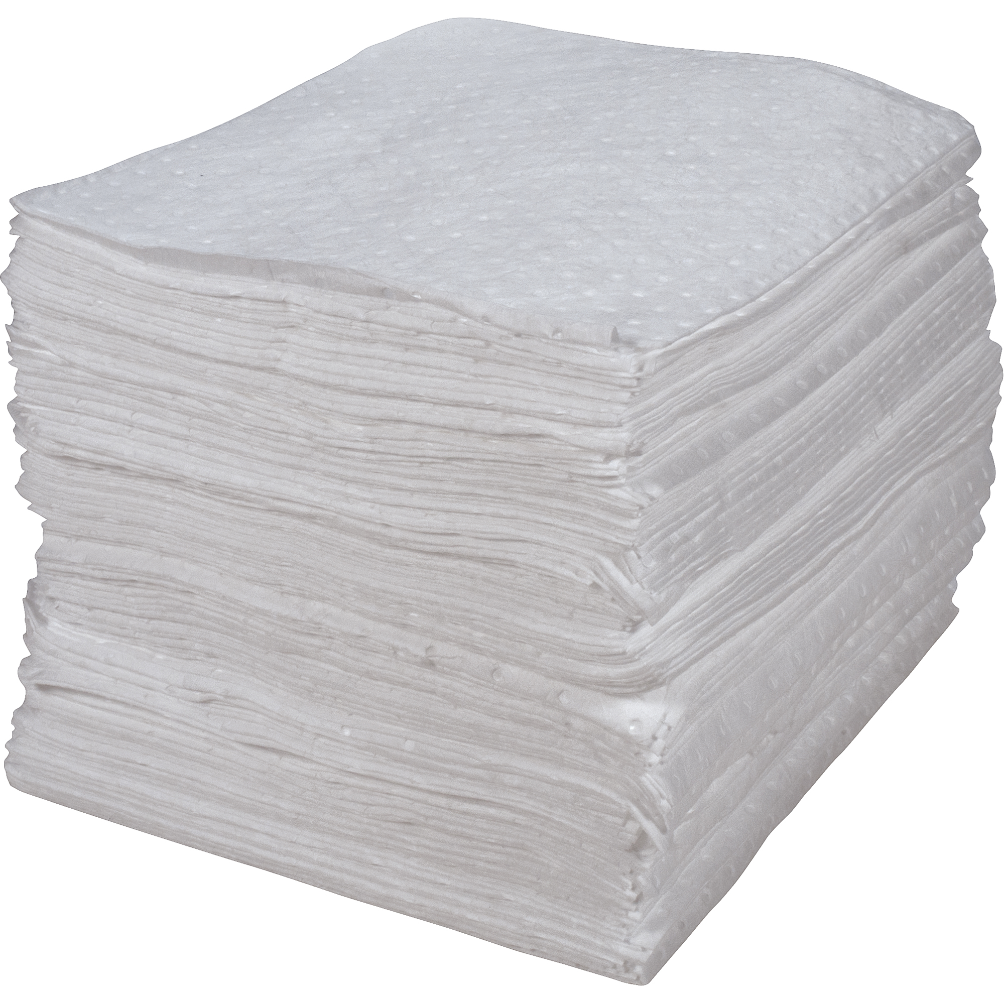 Tampons absorbants liés pour hydrocarbures seulement, 15" x 17", capacité d'absorption de 30 gal