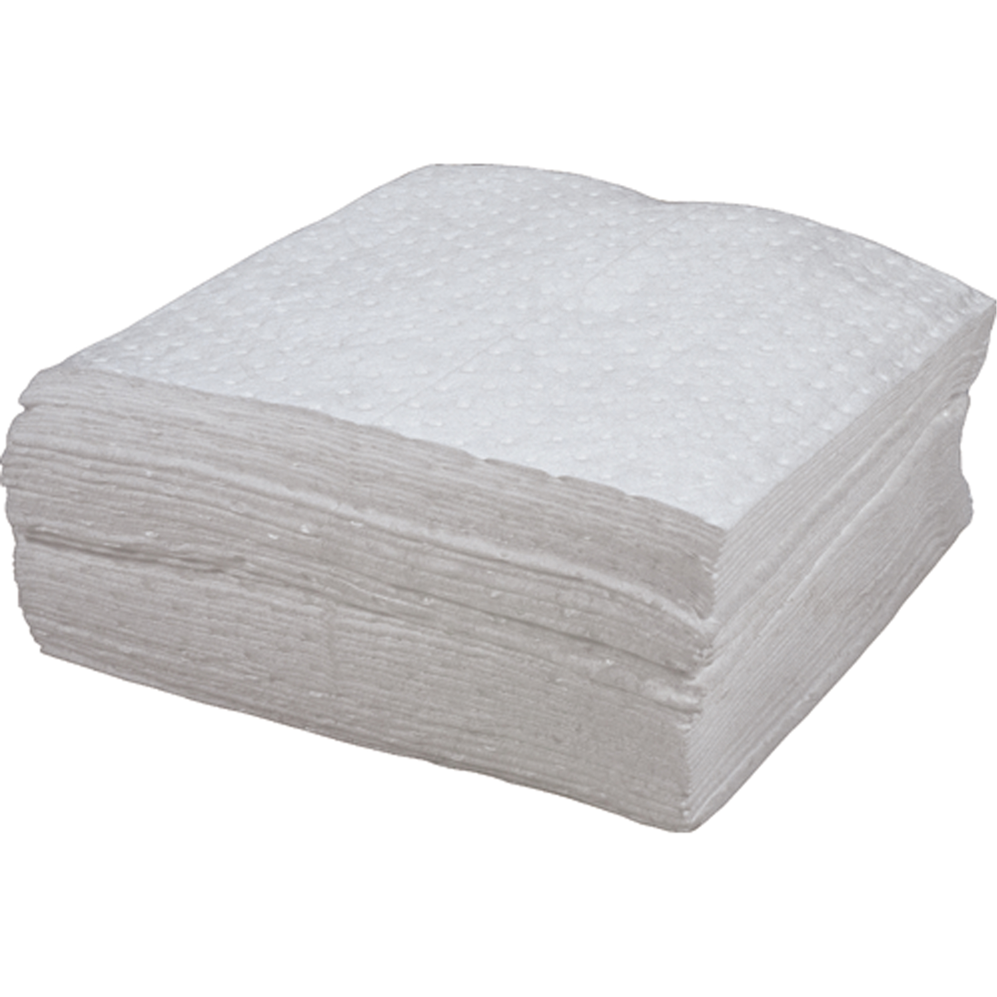 Tampons absorbants liés pour hydrocarbures seulement, 15" x 18", capacité d'absorption de 30 gal