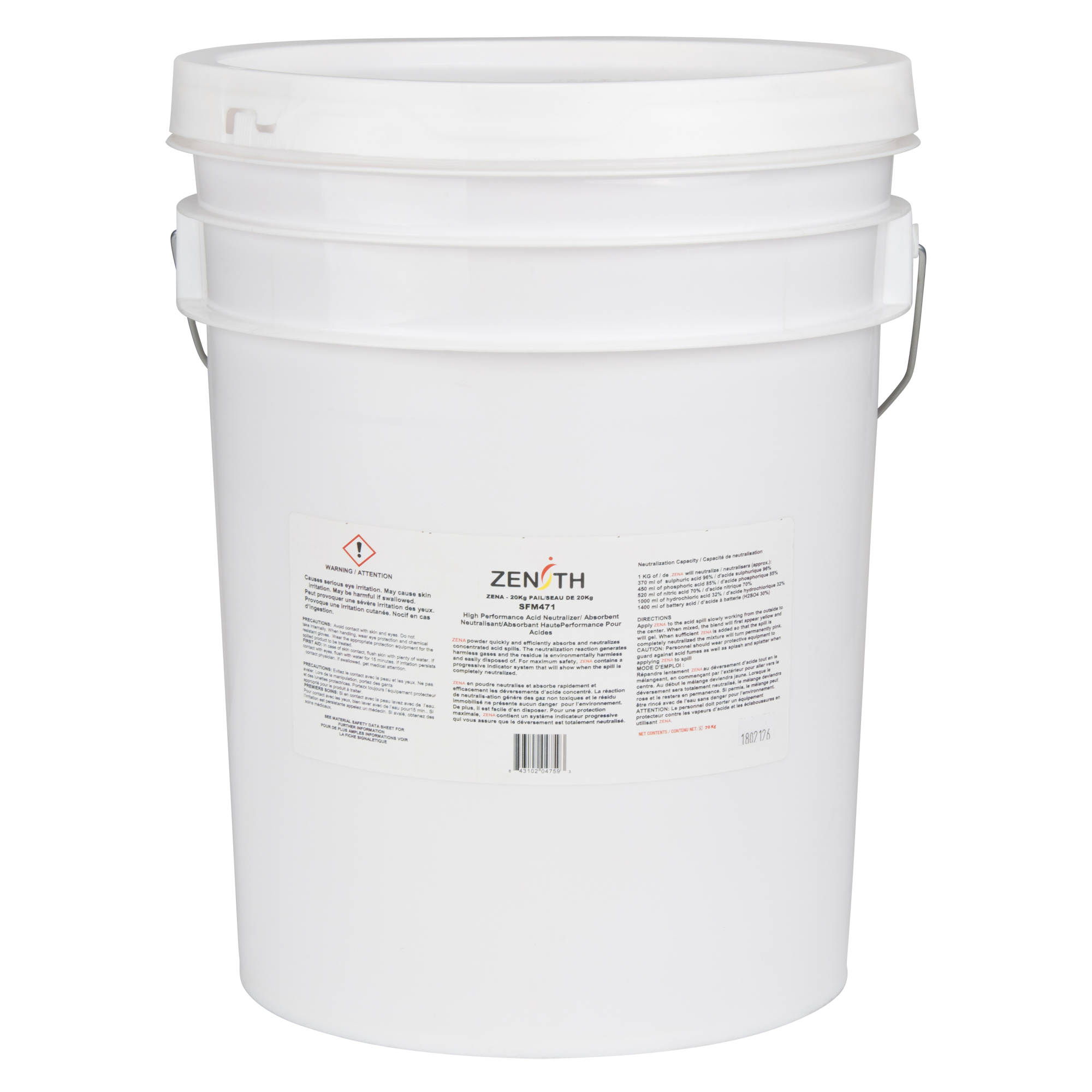 Acid Spill Neutralizer Sorbent, Dry Granular, 20 kg