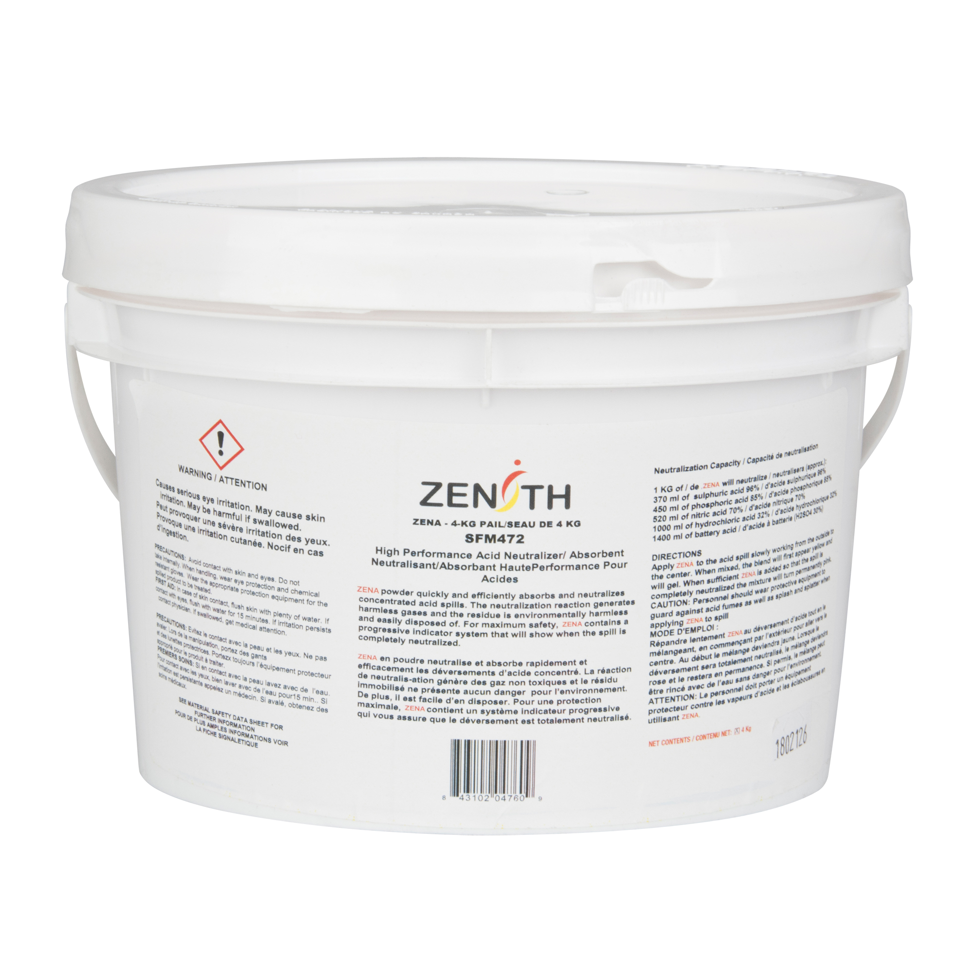 Acid Spill Sorbent Neutralizer, Dry Granular, 4 kg