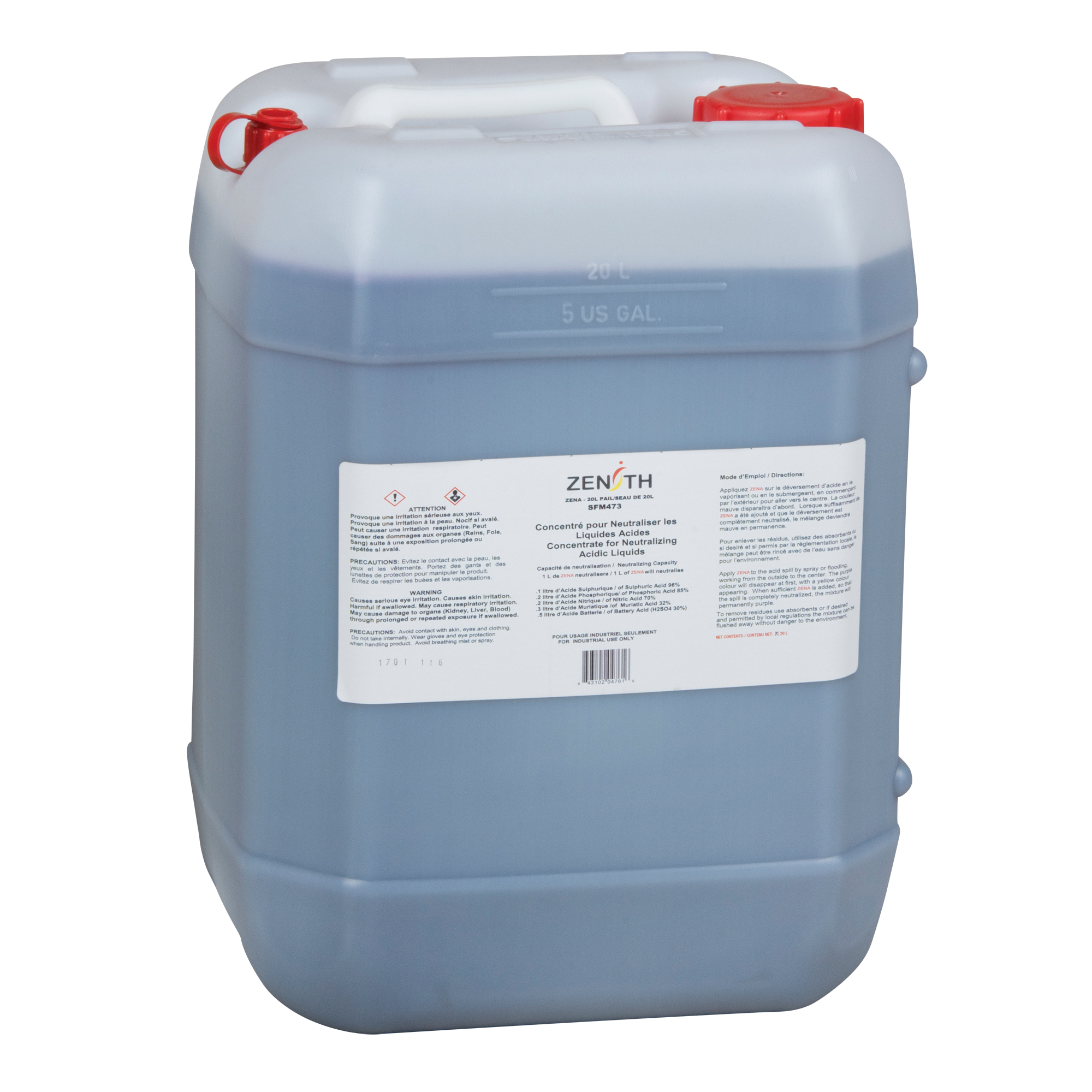 Acid Spill Neutralizer Liquid Sorbent, 5 Gallon