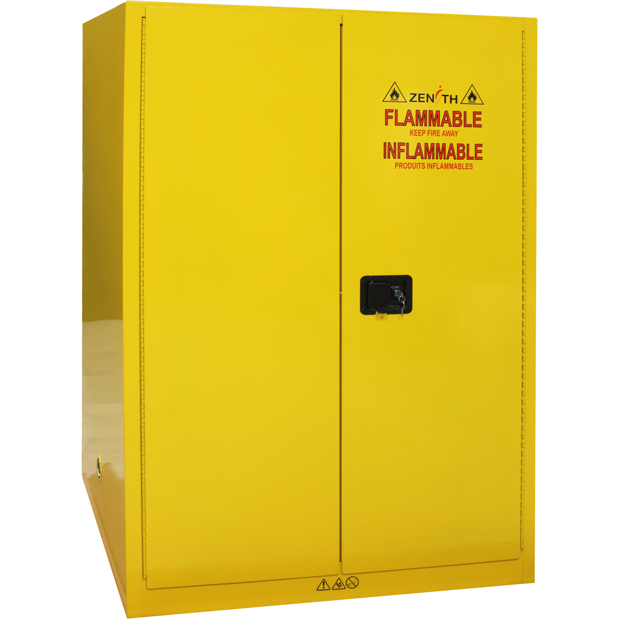 Armoire de stockage de produits inflammables 90 gal., 2 portes, 43" L x 66" H