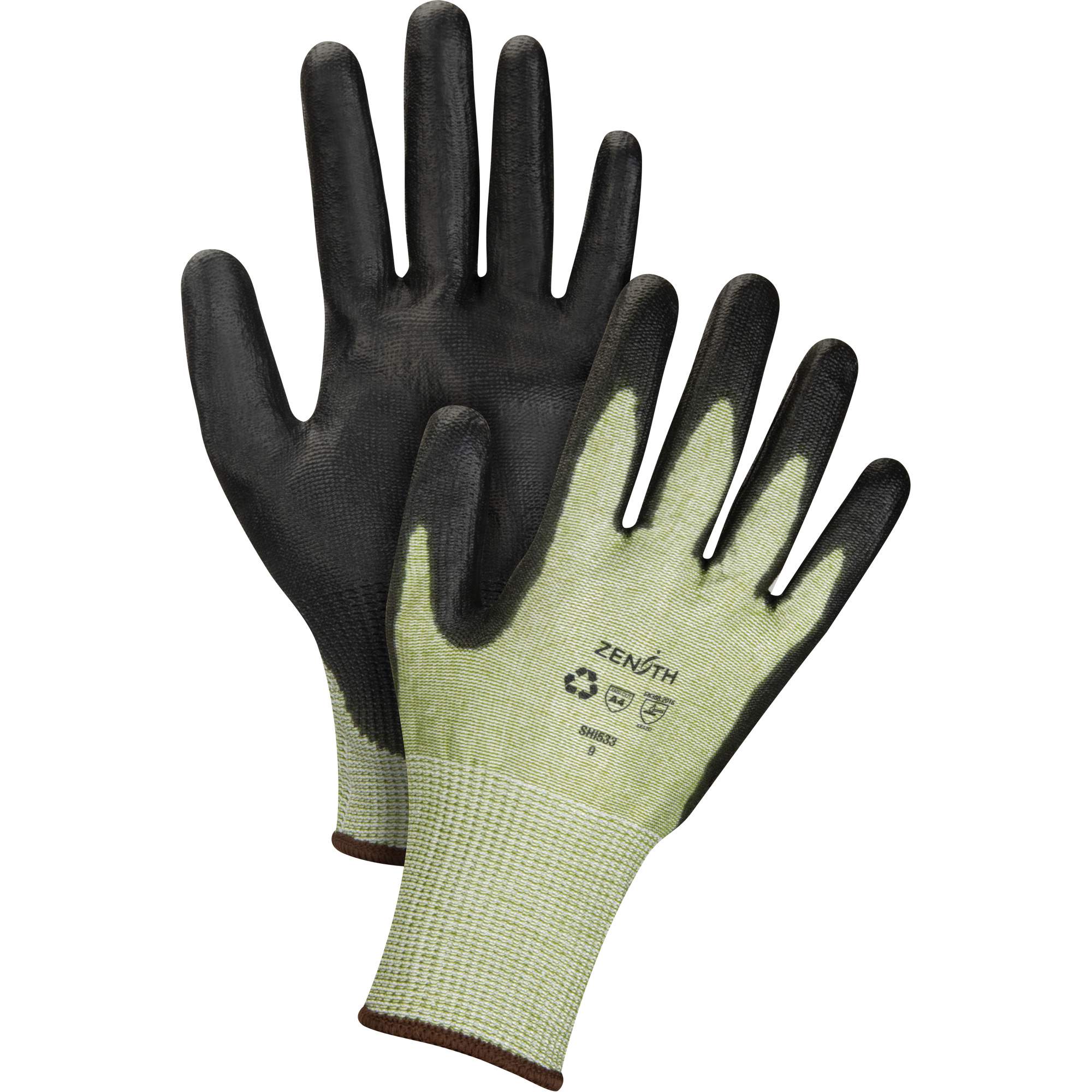 13 Gauge HPPE/RPET A4 Cut-Resistant Gloves, PU Coated